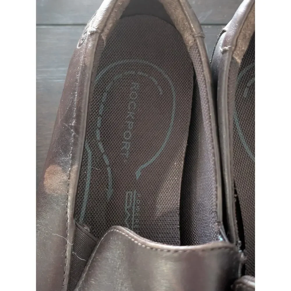 Womens/Ladies Brown Rockport Leather Upper Shoes 7W Used